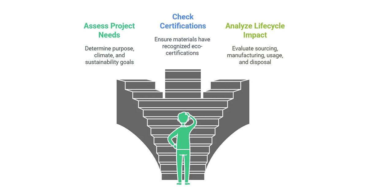 Steps to source Green Construction Materials.